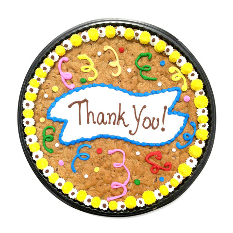 Thank You Cookie Cake with colors