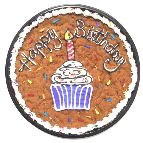 Birthday Cookie Cake with Cupcake design