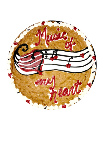 Heart Musical Cookie Cake